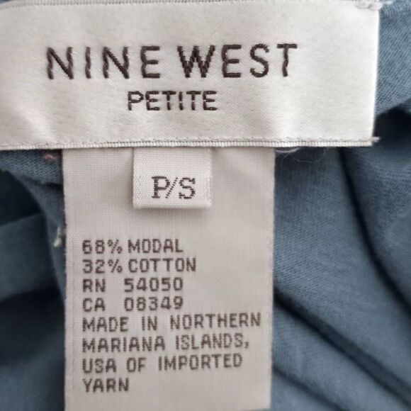 NINE WEST PETITE BLUE TOP SZ.SP EUC - Picture 4 of 5